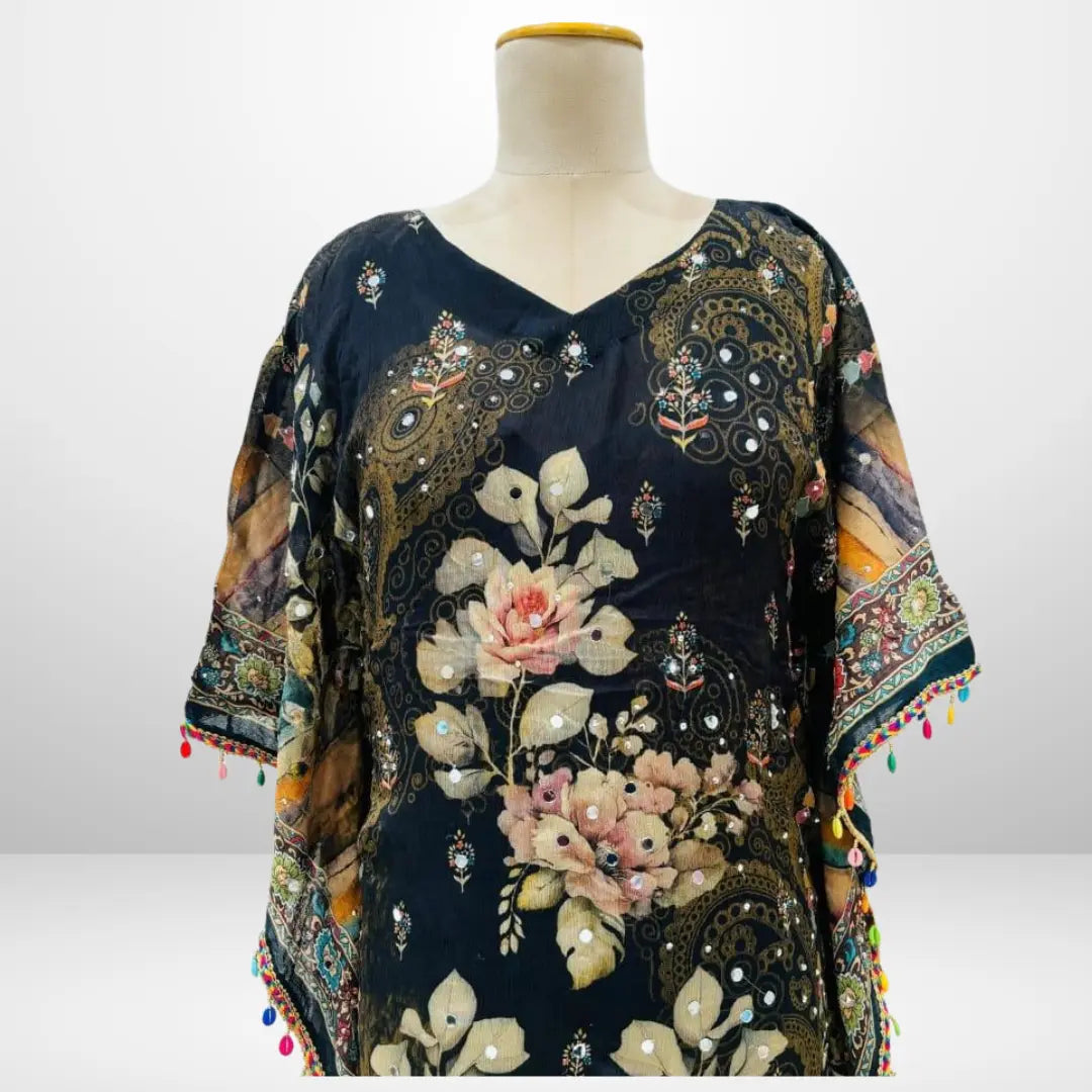 Kaftan-Floral Elegance Soul&Confidence