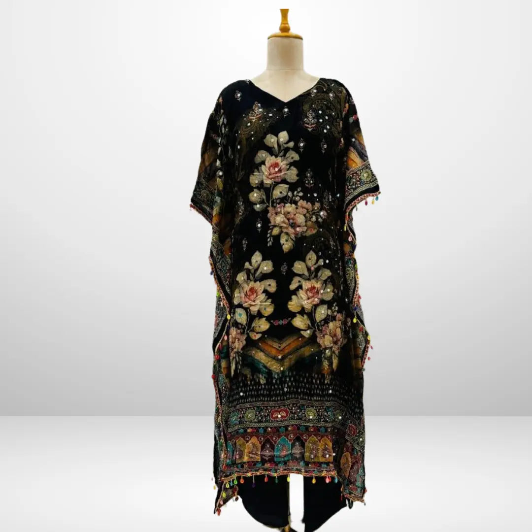 Kaftan-Floral Elegance Soul&Confidence